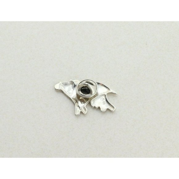 Sterling Silver Cow Pin Brooch or Tie Tack - Picture 5 of 6